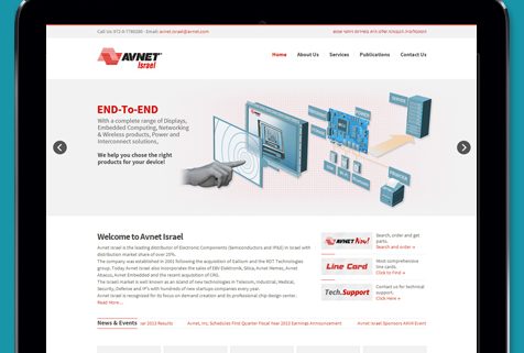 עיצוב ובניית אתר אבנט ישראל