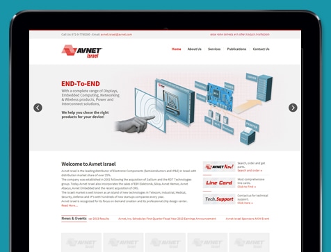 עיצוב ובניית אתר אבנט ישראל